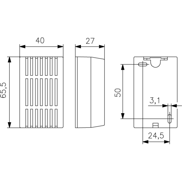 Saunafühler — masszeichnung